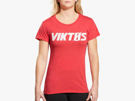 Viktos Women's Tack Short Sleeve T-Shirt in red heather